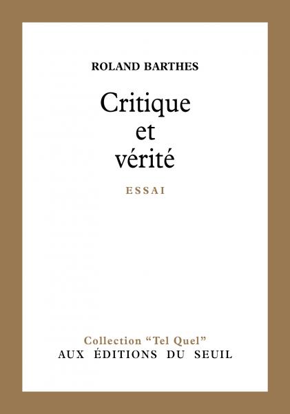 Critique et Vérité 
